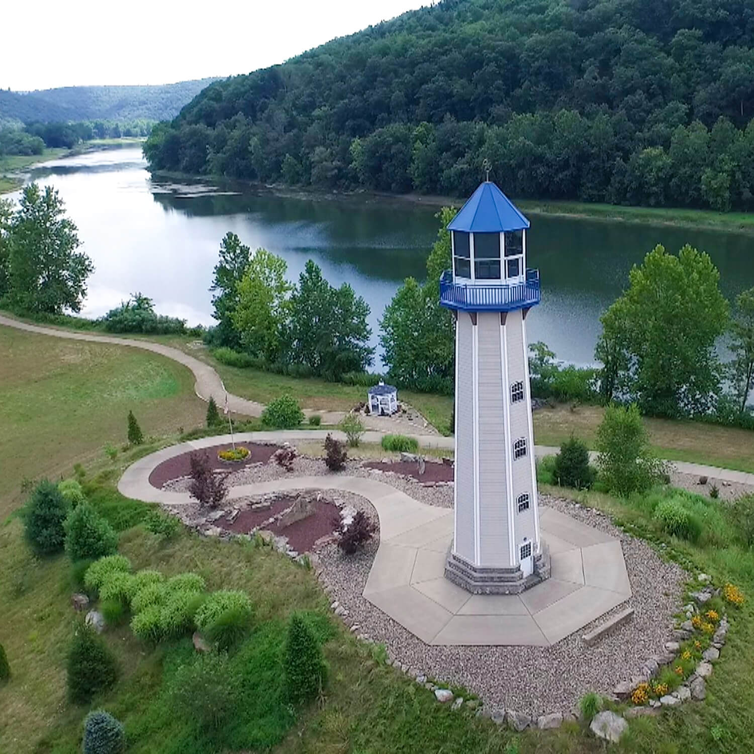 Lighthouse by river